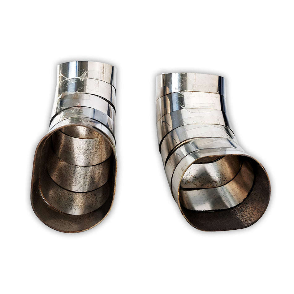 RCCT SS304 Exhaust Oval Pie Cuts – 90° (6PCS/ One Set)