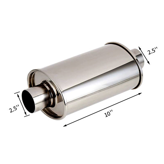 RCCT 2.5In Oval 201 Resonator/ Stainless Steel 304 Polishing Surface