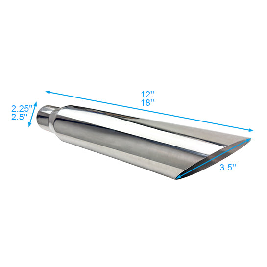 RCCT Exhaust Tip Single Wall 2PCS 18In length