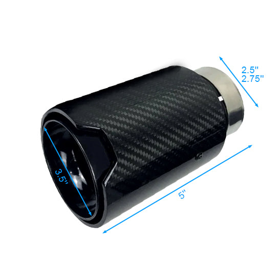 RCCT New Style Carbon Fiber Exhaust Tip 2PCS Fit for BMW Racing Car