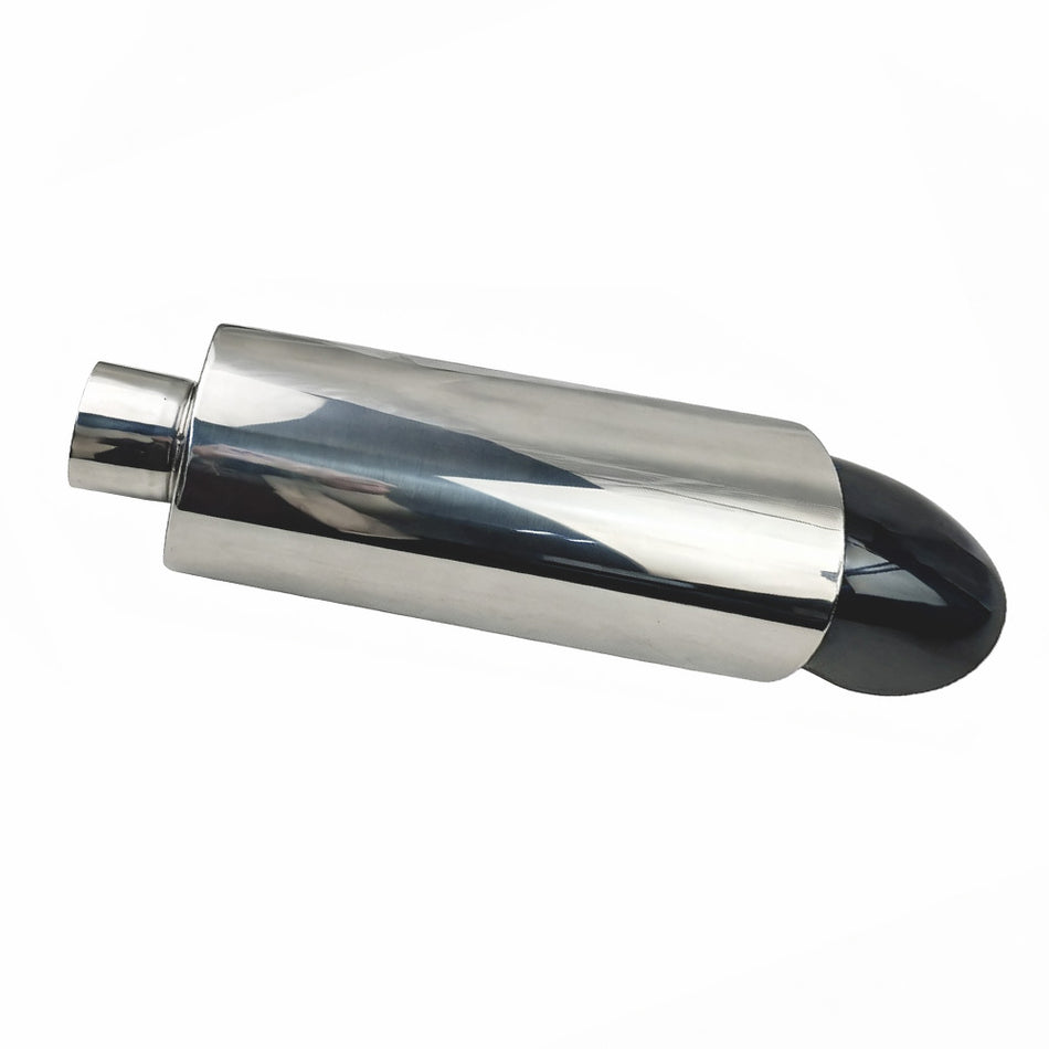 N1 Style Muffler – HKS-Inspired with 45° Angled Tip, 2.5" Inlet, Stainless Steel