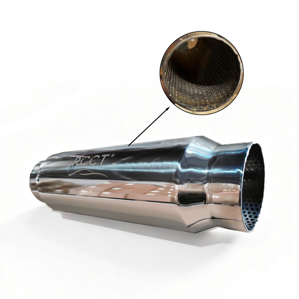 RCCT 10" Exhaust Resonator 2PCS– Stainless Steel Polishing Surface