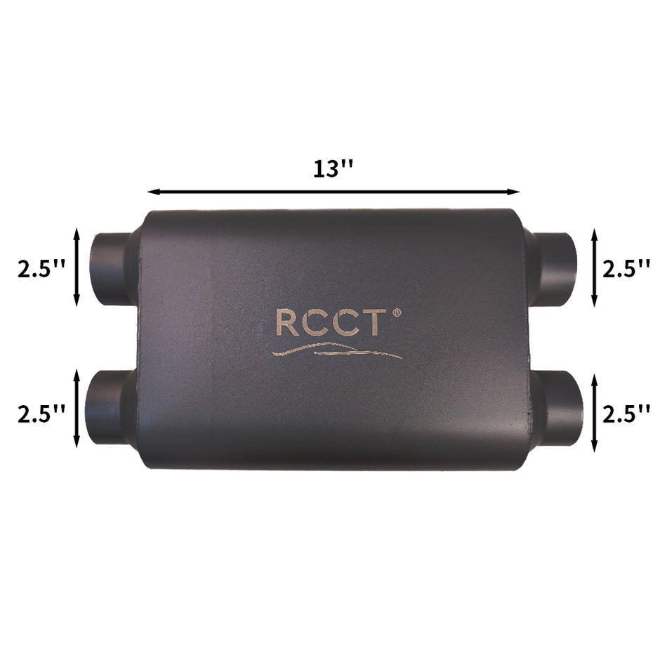 RCCT Exhaust Muffler Paint Aluminized -2PCS/ 13Inch Muffler Body