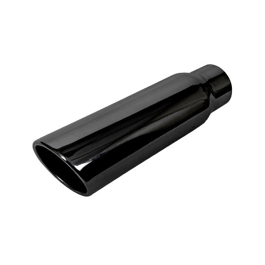 RCCT Exhaust Tip Single Wall 2PCS– 12" Rolled Edge 3'' Outlet