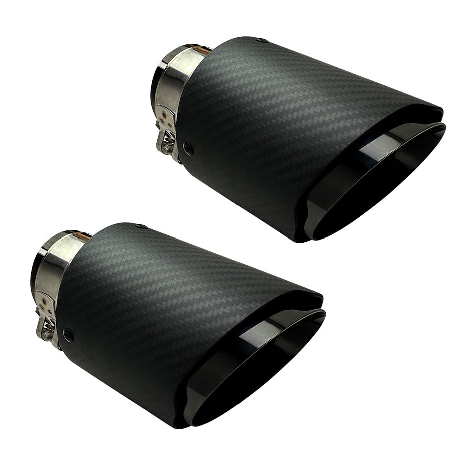 RCCT Carbon Fiber Exhaust Tip 2PCS– 6.7In Length, Single Exit