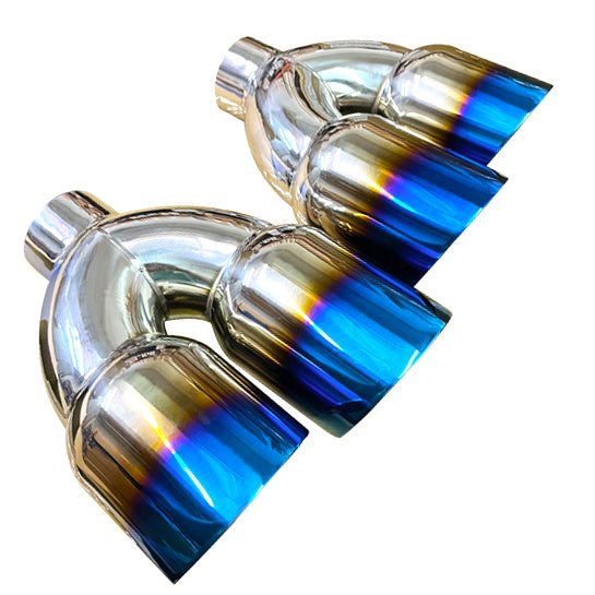 RCCT Exhaust Tip – Dual Outlet, Asymmetrical Length (2pcs, Left/Right Symm)