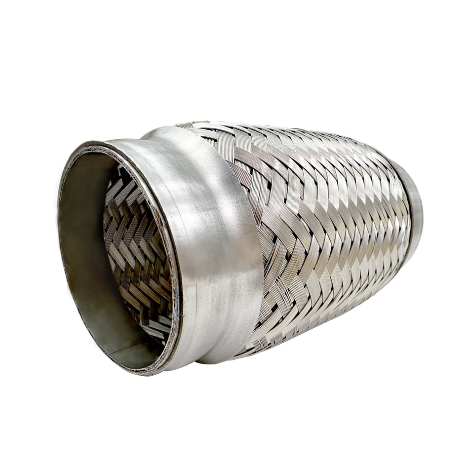 RCCT Flex Pipe Exhaust Double Braid 2PCS - Stainless Steel for Custom Systems