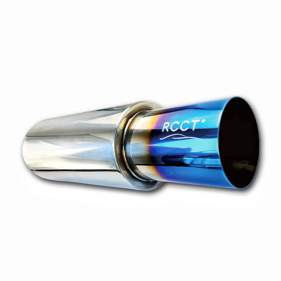 RCCT Blue Burnt N1 Style Exhaust Muffler – Universal Fit Racing Muffler (HKS-Inspired)