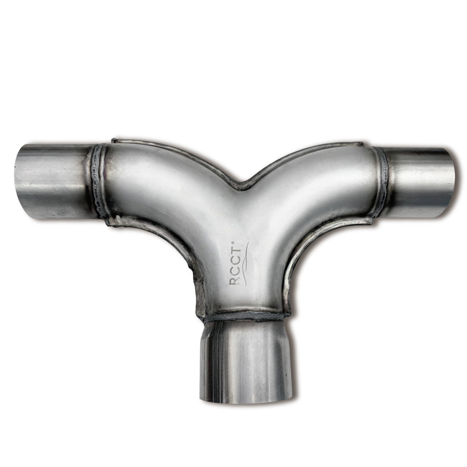 RCCT EXHAUST Y PIPE /T Pipe 2PCS - Stainless Steel for Custom Exhaust Systems